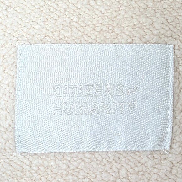 Citizens Of Humanity | Melina Cotton Mockneck Collared Sweatshirt Beige Cream XS - Picture 4 of 12